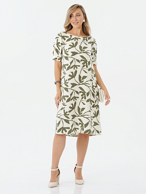 Платье летнее с завязками зелёное 